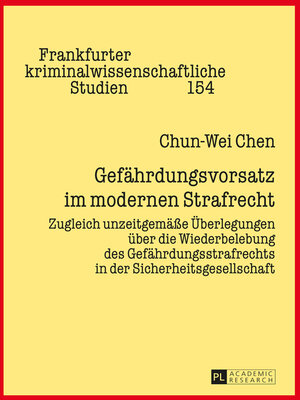 cover image of Gefährdungsvorsatz im modernen Strafrecht